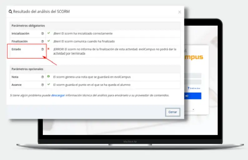 SCORM no funciona porque no está bien hecho