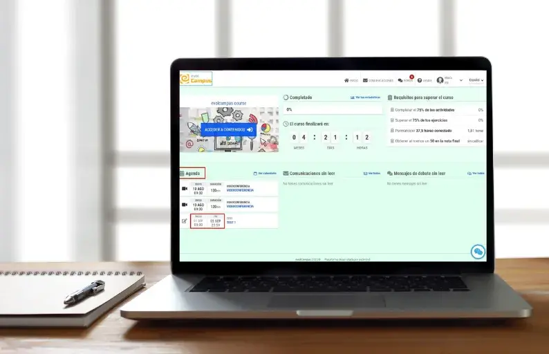 La plataforma e-learning para transformar un curso presencial en online