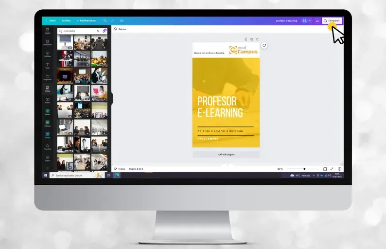 La descarga del ebook Canva
