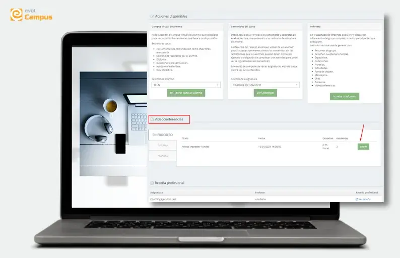 Acceso del inspector a las videoconferencias