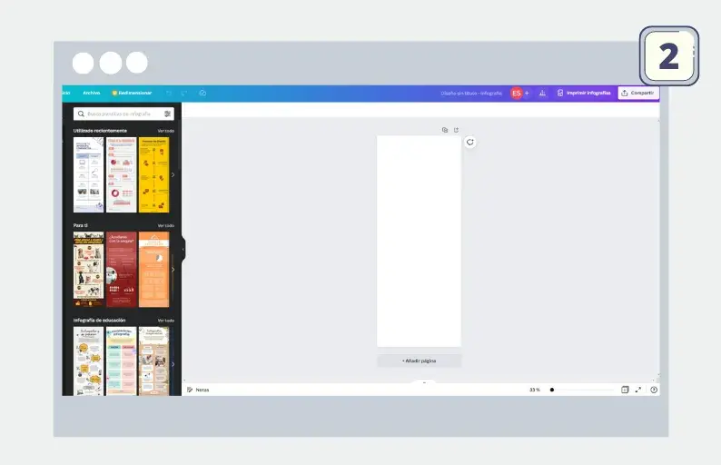 Paso 2 de cómo crear una infografía