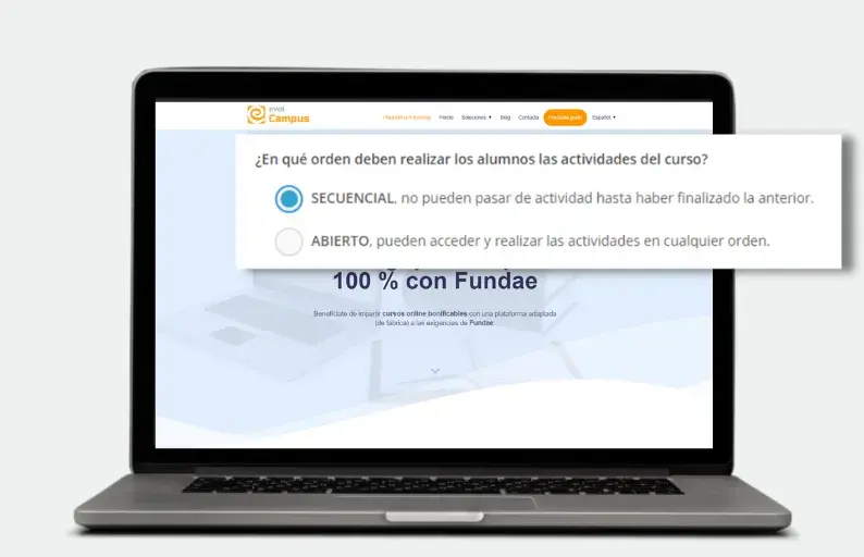 Implantación de la trazabilidad secuencial en la plataforma e-learning evolCampus