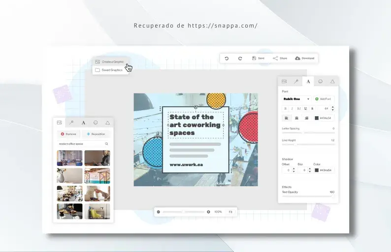 Snappa, entre los programas para hacer infografías