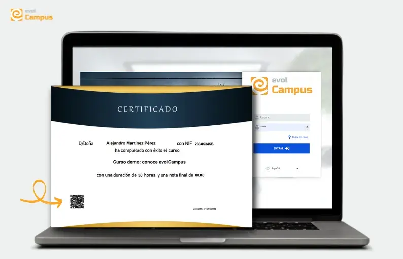 Validación del diploma con código QR