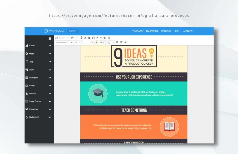 Vennage, un programa para hacer infografías,
