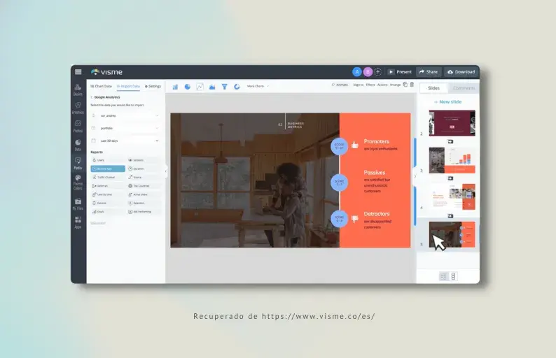 Visme, app para profesores