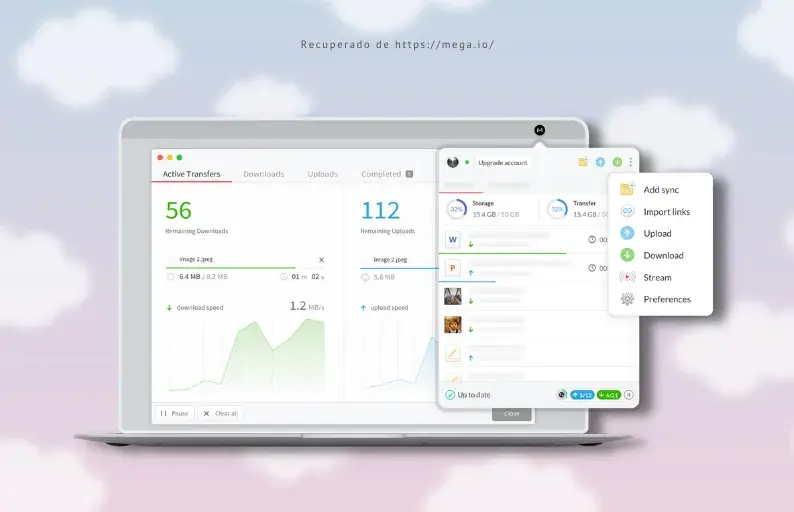 Almancenamiento de datos en la nube: Mega