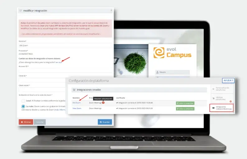 Zoom cambia su sistema de integración