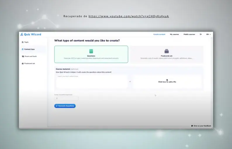 Wooclap, para hacer cuestionarios y flashcards con IA