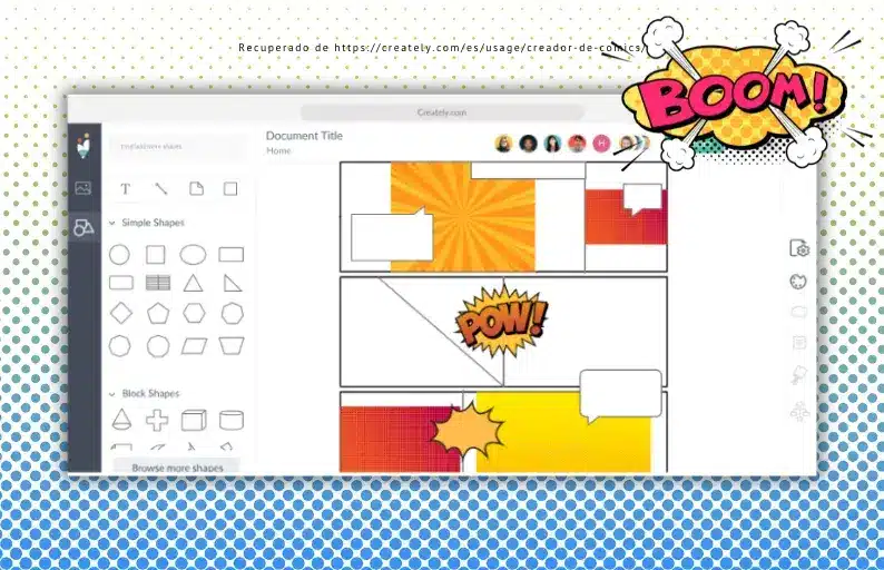 Creately crear un cómic con solo arrastrar y soltar
