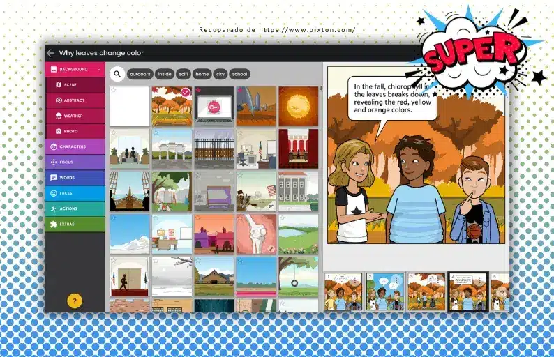 Pixton: creador de cómics alineado a tus objetivos de enseñanza