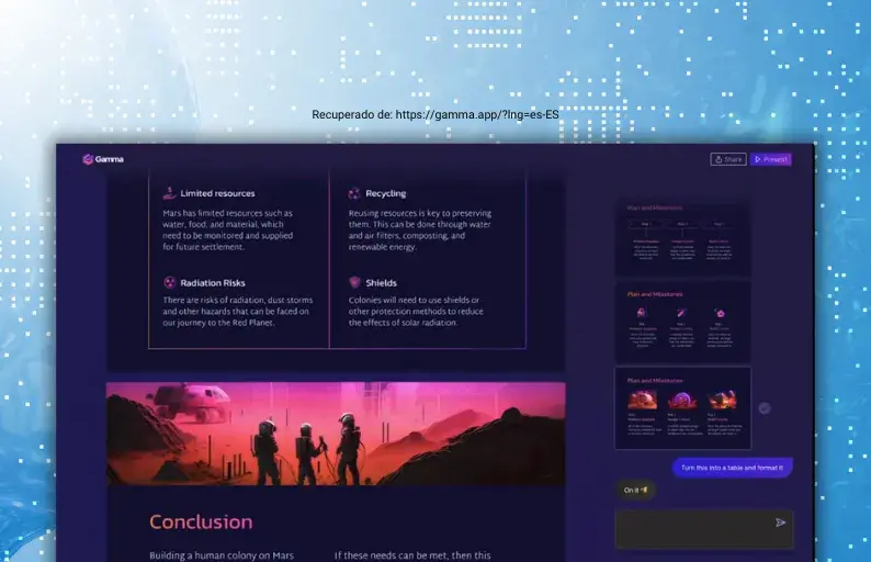 Gamma: presentaciones profesionales sin dificultad