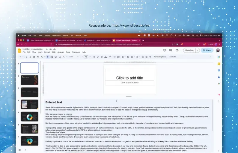 SlidesAI: IA para hacer presentaciones desde un texto “10 veces más rápido”
