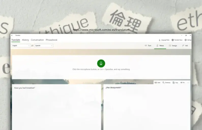 Microsoft Translator herramienta IA para corregir textos y traducir
