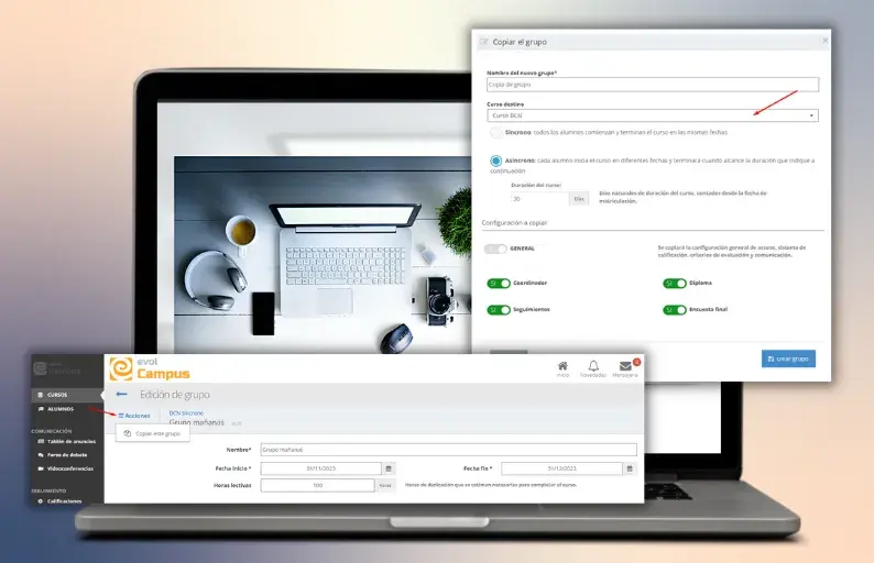 Actualizaciones evolCampus marzo 2024: Mejoras en la gestión de grupos