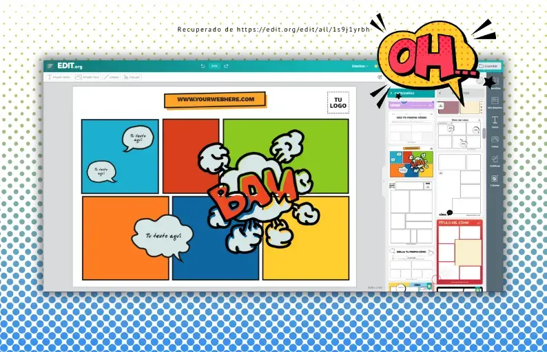 EDIT.org editor con modelli per creare un fumetto gratis