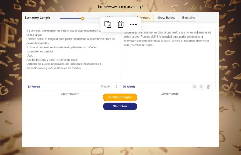 Summarizer highlights the gist of texts with artificial intelligence