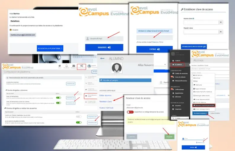 Modificación sistema envío claves