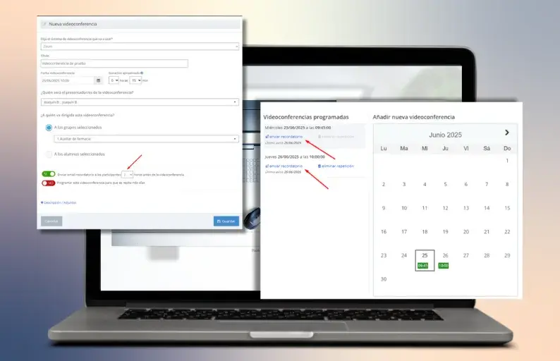 Programar recordatorio videoconferencia