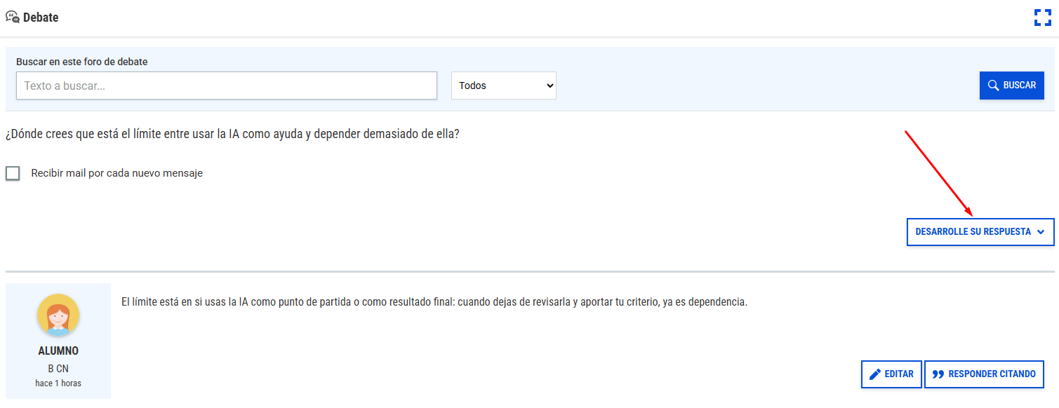 Mejora en la participación en debates