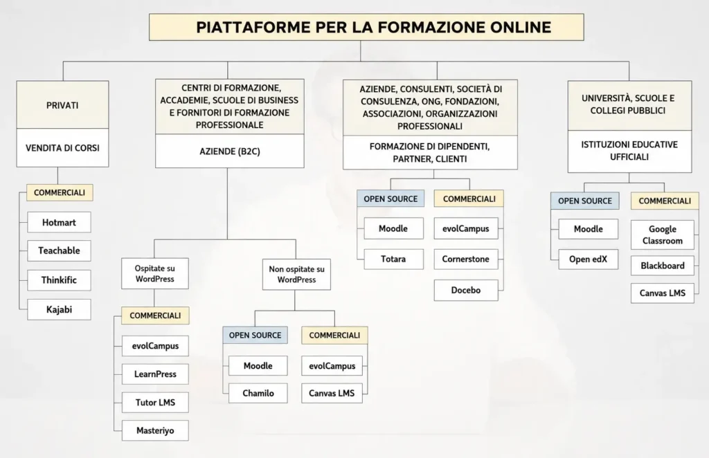 Che uso farai della piattaforma?