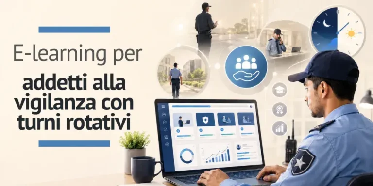Formazione aziendale online per ridurre il turnover del personale nella vigilanza con turni rotativi