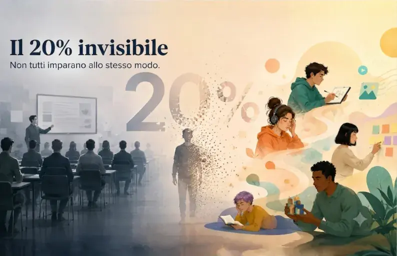 Il 20% invisibile: perché la formazione aziendale e accademica tradizionale fallisce senza una Didattica inclusiva?