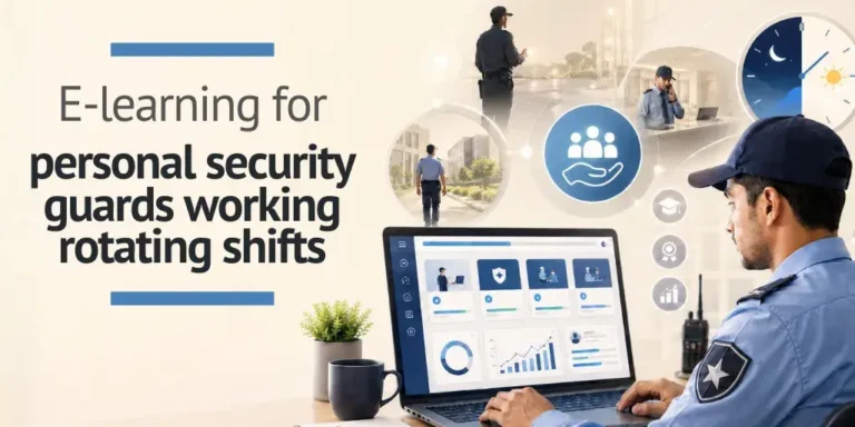 Online training in private security to reduce turnover among security guards working rotating shifts