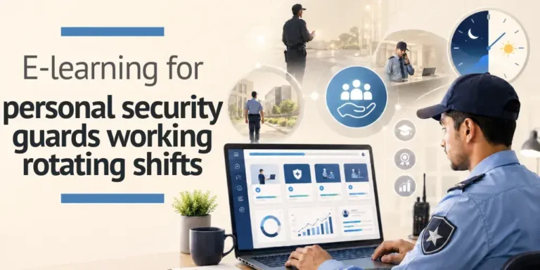 Online training in private security to reduce turnover among security guards working rotating shifts