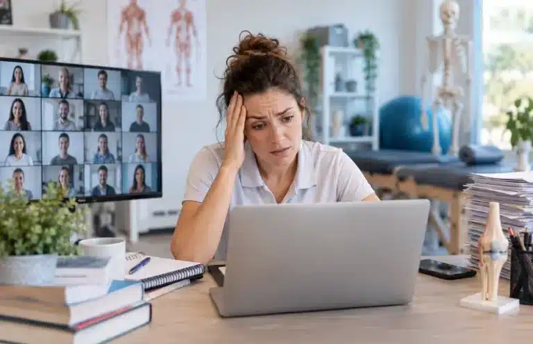 Cosa complica la gestione della formazione continua in fisioterapia quando aumenta il numero di alunni?